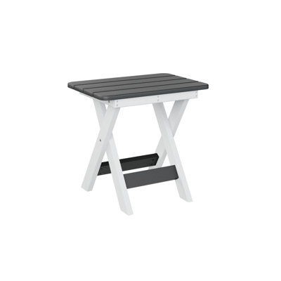 Berlin Gardens Regular Top With White Base Folding End Table