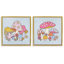 Ensemble de 2 toiles flottantes encadrées Groovy Floral Mushroom par Victoria Barnes