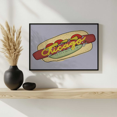 Chicago Hot Dog by Deny Designs Art Print