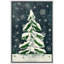 «Snowflake Snow Covered Christmas Tree Winter Modern Holiday Decor», reproduction d'art sur toile encadrée-107117928-107117930