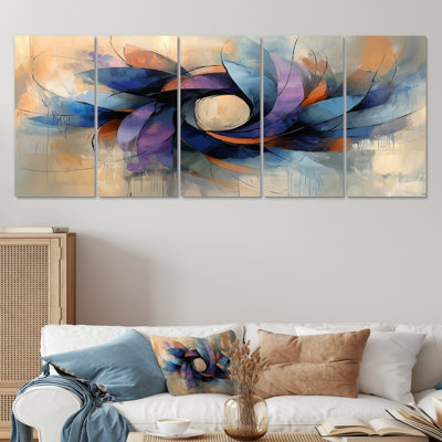 Warmley - Art mural couronne - Art mural traditionnel, toile 5 pièces
