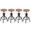 Swivel Counter Stool with Metal Frame-212191558-163467181