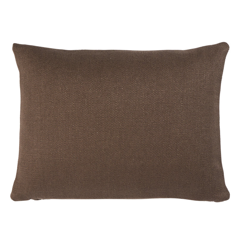 Franc Linen Lumbar Pillow, 12"H x 16"W, Brown, Rectangular
