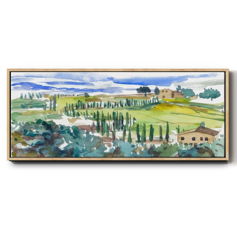 Pastel Hills II - toile encadrée, H 12 po x l 30 po