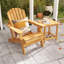 Chaise Adirondack pliante en bois surdimensionnée avec dossier et siège pré-assemblés, chaise de patio en bois pour patio