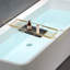 Support pour baignoire extensible robuste en métal et marbre vert, 26,77 po - 35,43 po-670406026