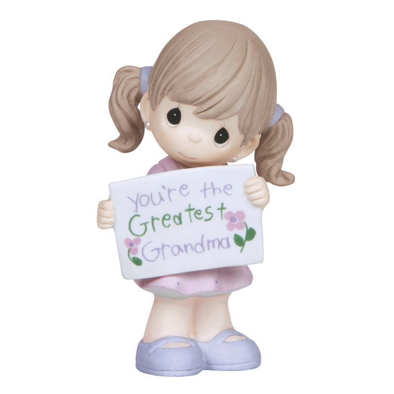Figurine Precious Moments Girl tenant la plus grande grand-mère 4,8 pouces
