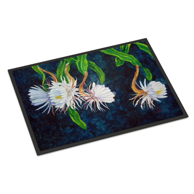 Non-Slip Doormat, 18" W x 27" L, Night Blooming Cereus