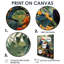 Trois toucans dans une jungle de fleurs tropicales - décoration murale animaux toucan-140725473-140725486