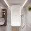 Baignoire tourbillon autoportante 67 po en acrylique brillant blanc avec drain chromé 67 po