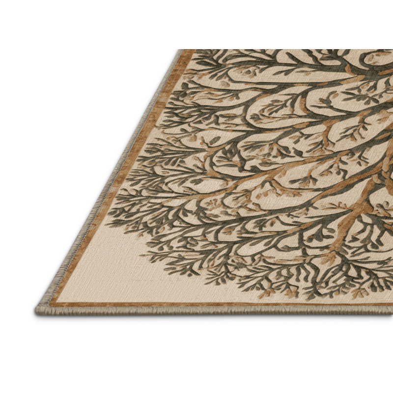 Tapis brun lavable à la machine