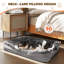 Grand lit pour chien en mousse viscoélastique imperméable avec côtés antidérapants pour chien avec housse amovible-498185535-498185529