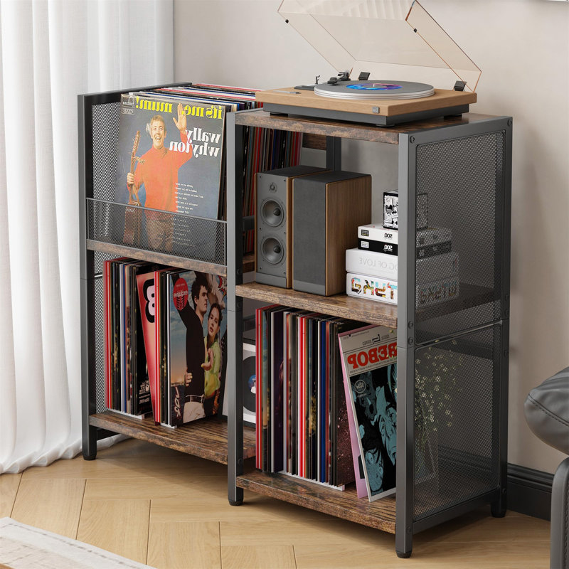 Manufactured Wood,Metal 76.5cm H Media Shelves