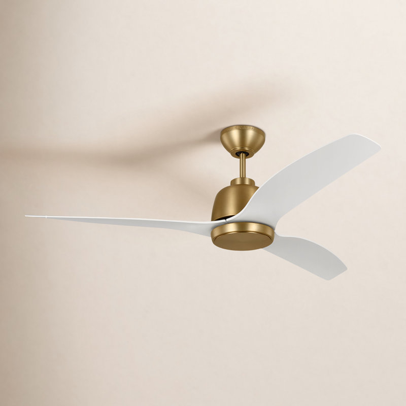 Avila LED Downrod Ceiling Fan, Satin Gold