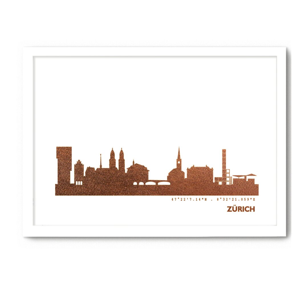 Gerahmtes Poster Zurich Skyline