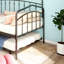 Lit de jour simple avec couchette simple, noir-208570610