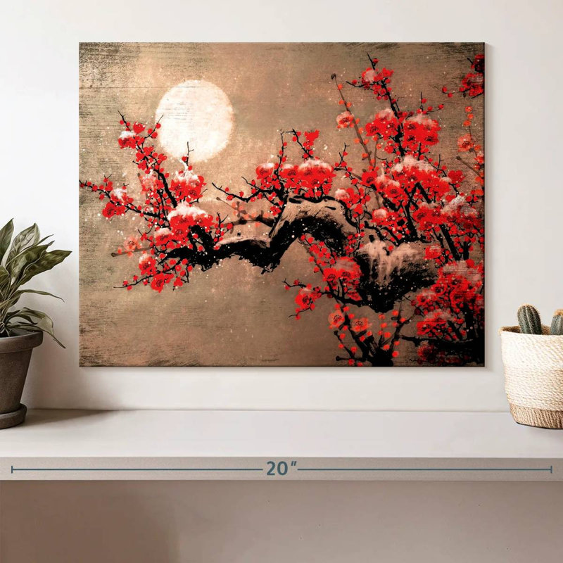 " Cherry Tree Blossom " Print, 12" H x 15" W x 1.25" D