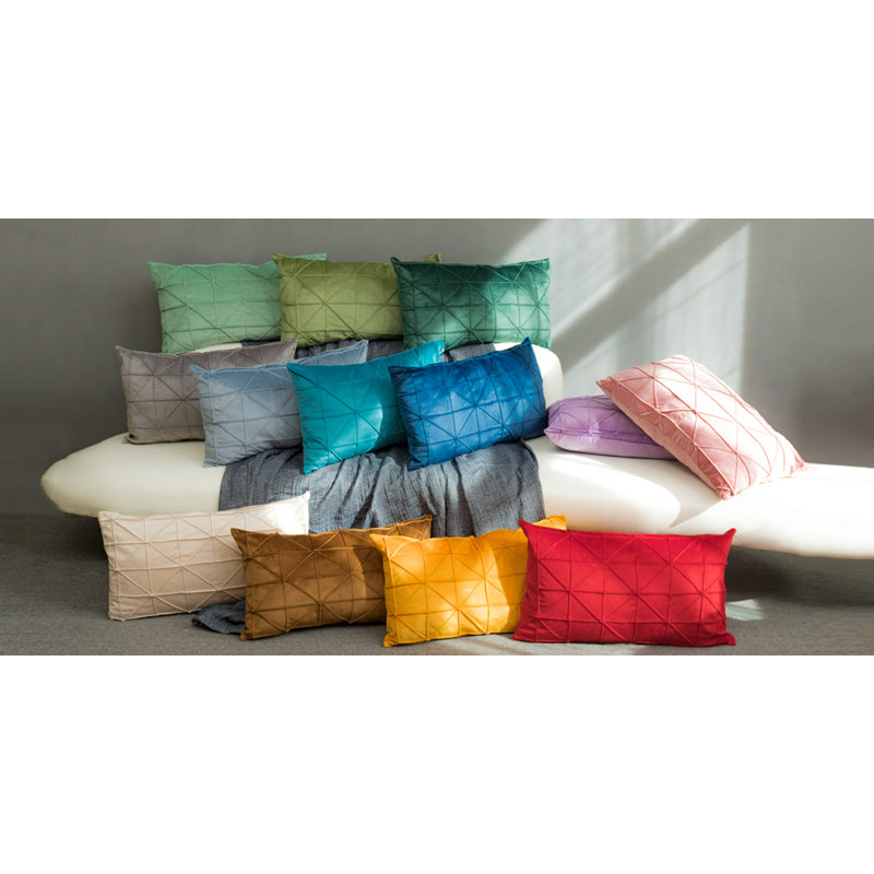 3D Flower Throw Pillow Handmade Velvet Throw Pillow Cover Decorative Geometric Accent Pillow Case Lumbar Cushion Cover