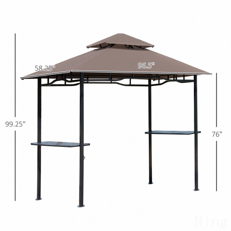 Barbecue, double toit pour barbecue