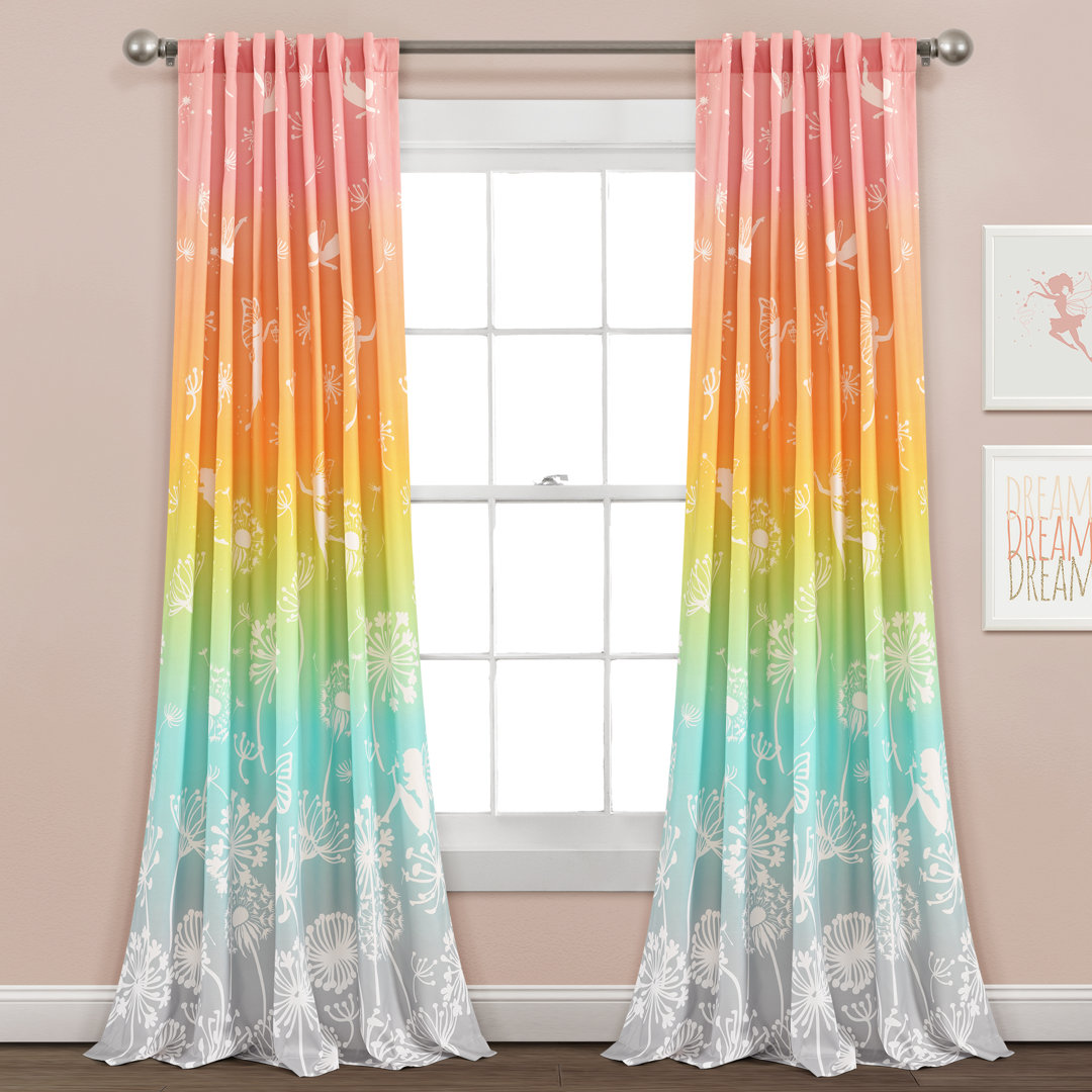 Polyester Semi Sheer Curtain Pair (Set of 2) Lush Decor