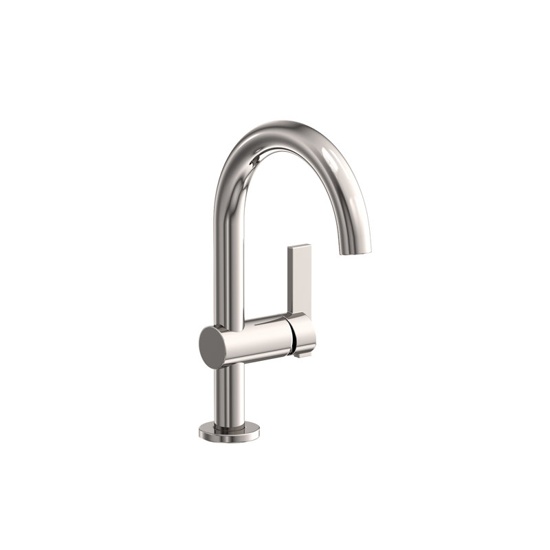 Priya Single Hole Bathroom Faucet with Drain Assembly, Polished Nickel