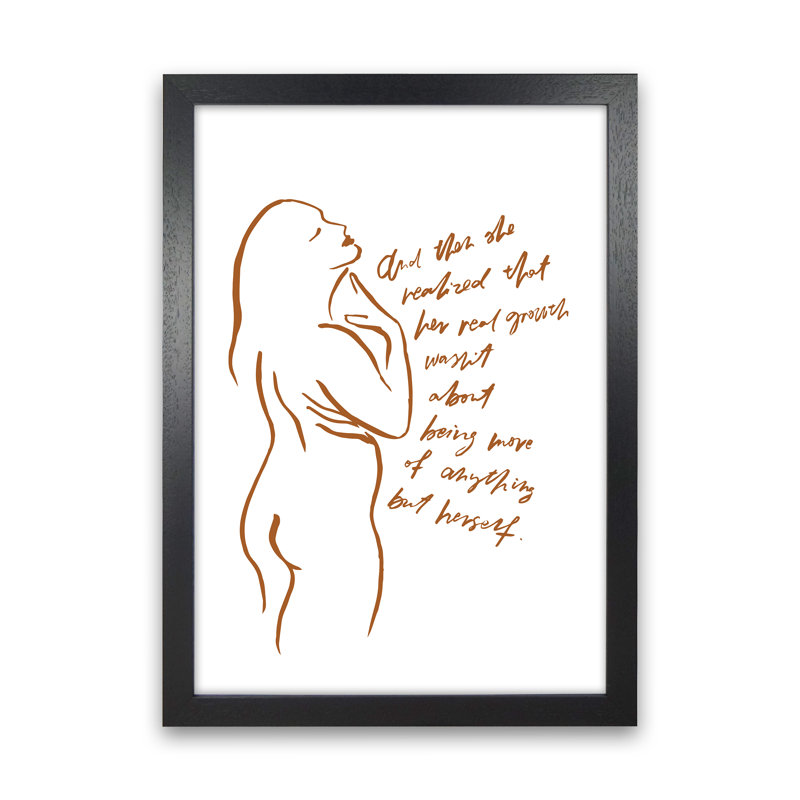 And Then She Realized Sketch by Planeta444 - Print, 88cm H x 64cm W x 3cm D, Black Framed