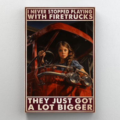 Janely " Child I Never Stopped Playing - 1 Piece Rectangle Graphic Art Print On Wrapped Canvas "