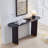 59" MDF Oval Console Table-399034901