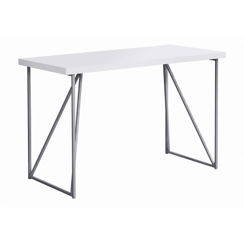 Bureau d'ordinateur, bureau personnel, ordinateur portable, stratifié de travail, métal, contemporain, moderne