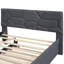 Lit plateforme tapissier avec tête de lit confortable et lit gigogne simple en tissu de brique gris et lit escamotable pour économiser de l'espace