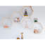 Tablette flottante hexagonale en bois massif avec tablettes ajustables