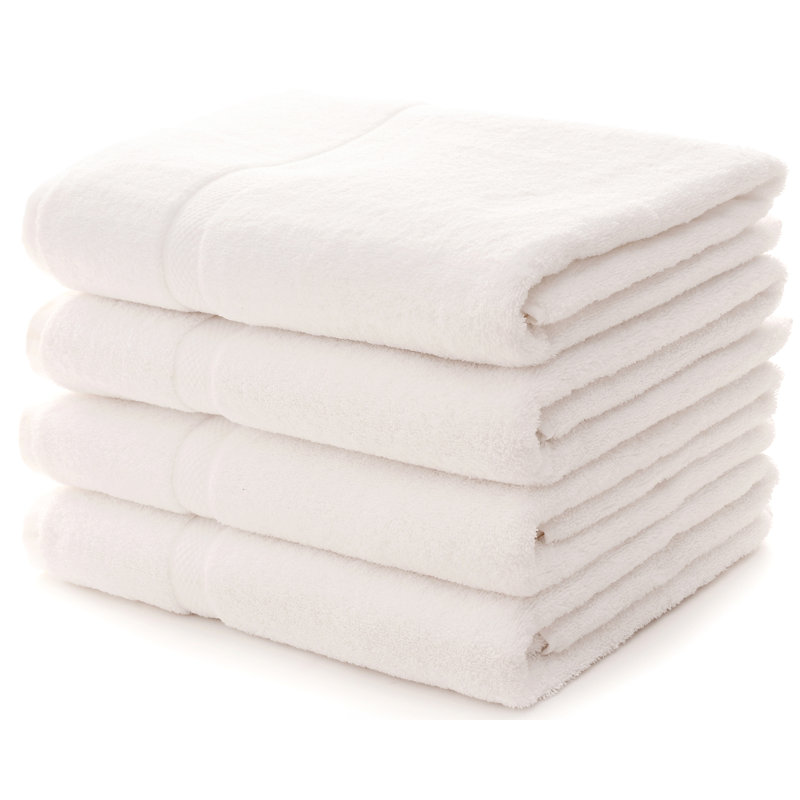 Harter Cotton Midweight Bath Towel, White
