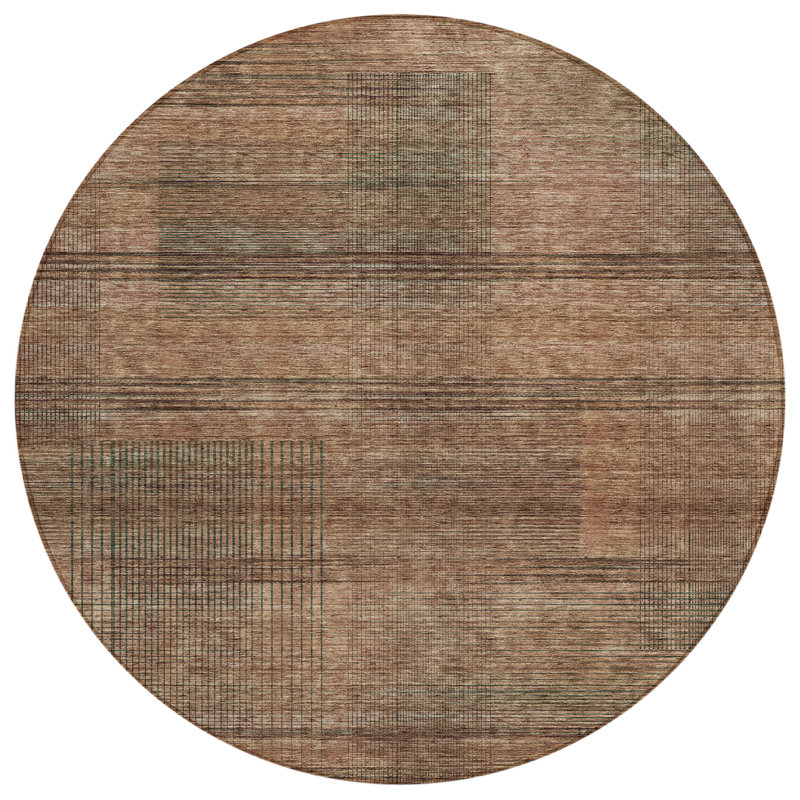 Tapis intérieur / extérieur Malchow avec envers antidérapant, Rond 8 pi