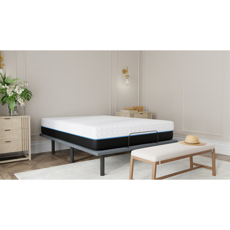 Matelas en mousse viscoélastique fendue 12 po Copper Lux, Très grand lit