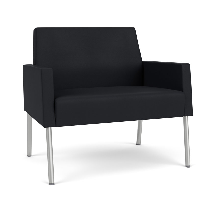 Fauteuil de réception Mystic, Argent argent, Noir Modena