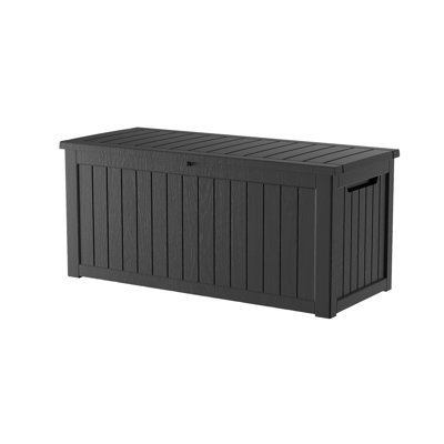 230 Gallon Extra-Large Deck Box with Soft-Close Lid & Lockable Metal Hasp