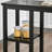 Modern Bar Table Accent Console Serving Buffet with Side Storage Shelf