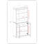 Garde-manger 32 po Kaniesha en bois massif avec portes en verre transparent et tablettes réglables-2056542202
