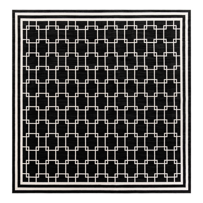 Jill Zarin Metropolitan Uptown Rug Black, Square 10'