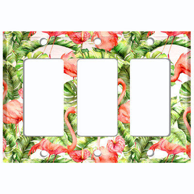 Patterned 3 - Gang Toggle Light Switch Standard Wall Plate