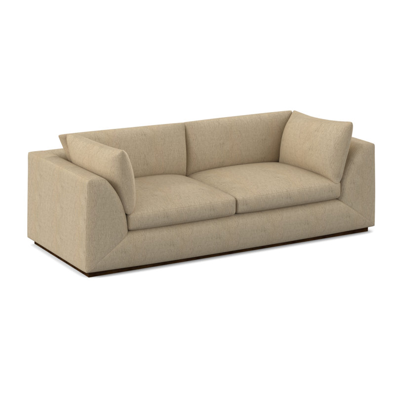 Big Sur Sofa, American Walnut, Filigree Ivory 100% Polyester