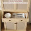 Armoire de cuisine 72 po avec 4 portes, tablettes réglables et tiroir Farmhouse