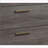 Contemporary 2-Drawer Nightstand Two-Tone Antique Gray with Brass Pulls