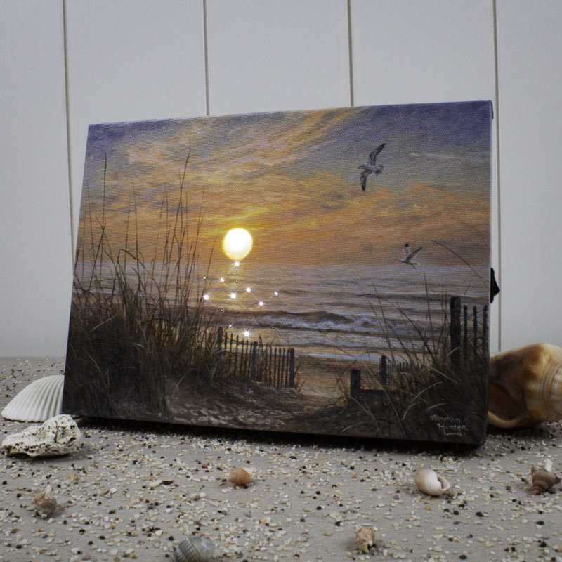 Margarita - toile de table éclairée 8 x 6 Coastline Sunset
