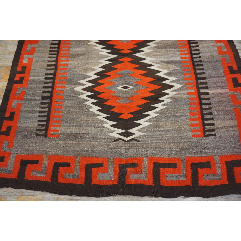 Tapis géométrique à tissage plat tribal