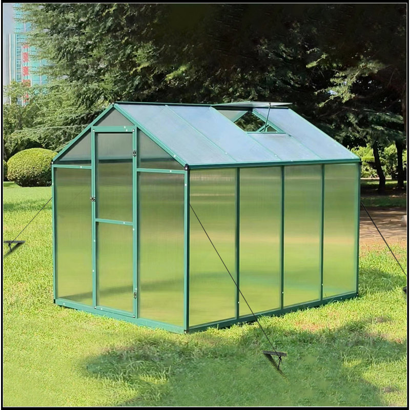 Marketed Gain Height Windproofaluminum Greenhouse 6X8 FT Greenhouse Raised Base And Anchor Aluminum Heavy Duty Walk-In Greenhouses For Outdoor Backyard In All Season