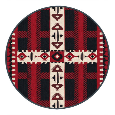 Washable Buffalo Check Southwestern Area Rug