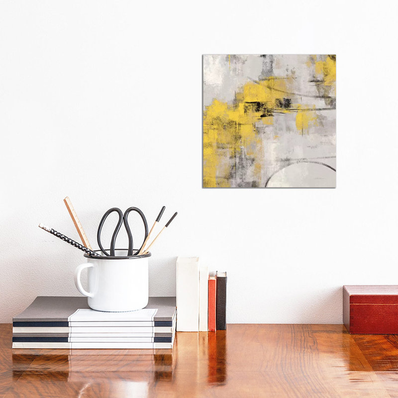 Stone Gardens II Yellow by Silvia Vassileva - Wrapped Canvas Painting, 30.48 cm H x 30.48 cm W
