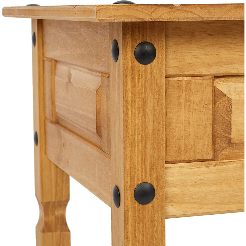 Palmea Solid Wood End Table, Antique Wax