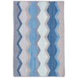 Safety Net Blue Handwoven Wool Rug